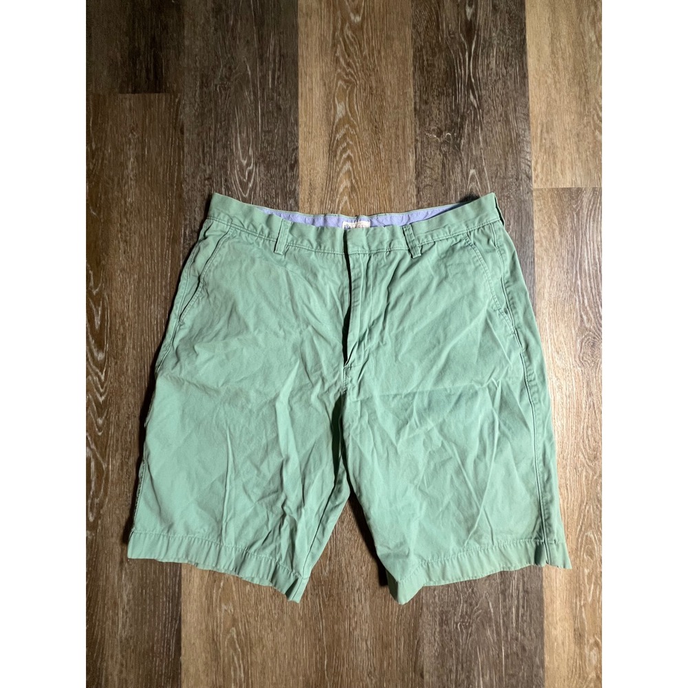 J.Crew Chino Shorts Mens 35 Green Excellent Cotton‎ Casual Summer Preppy